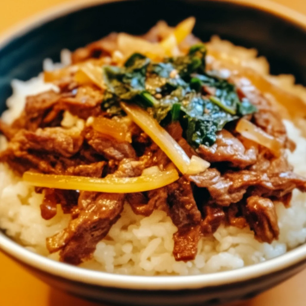 Delicious Beef Donburi with Shiso Garlic Soy Sauce Recipe