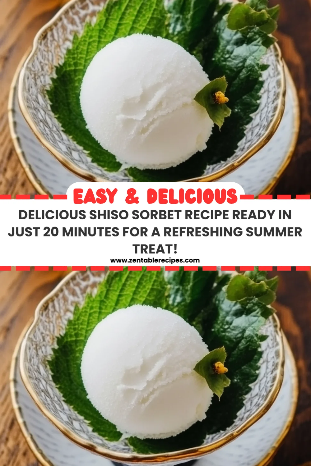 Delicious Shiso Sorbet Recipe Ready in Just 20 Minutes for a Refreshing Summer Treat!
