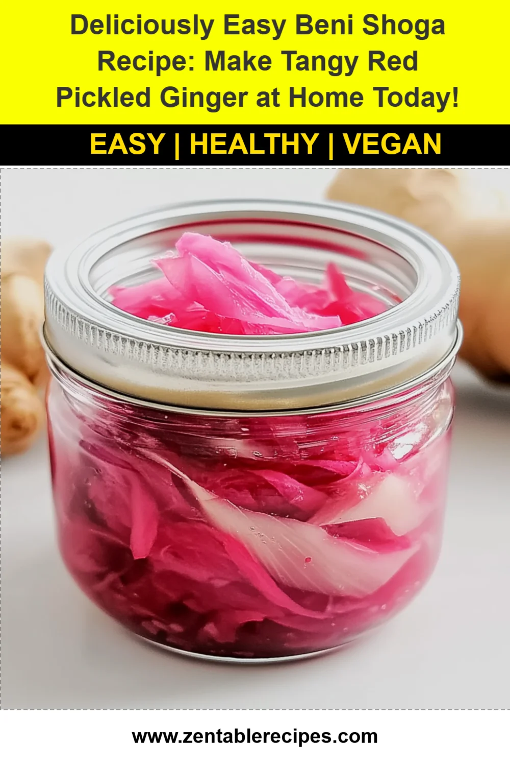 Deliciously Easy Beni Shoga Recipe: Make Tangy Red Pickled Ginger at Home Today!