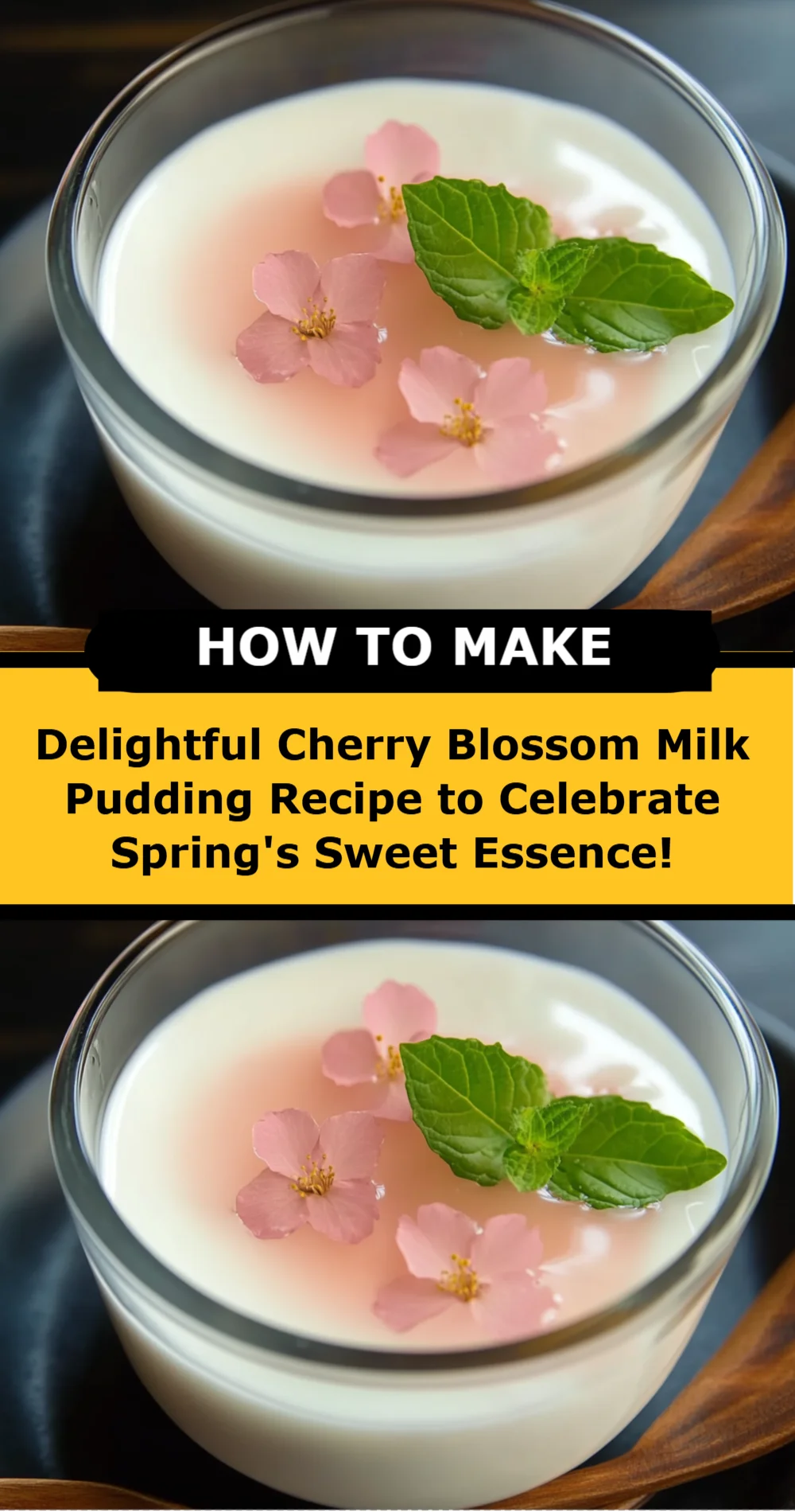 Delightful Cherry Blossom Milk Pudding Recipe to Celebrate Spring's Sweet Essence!