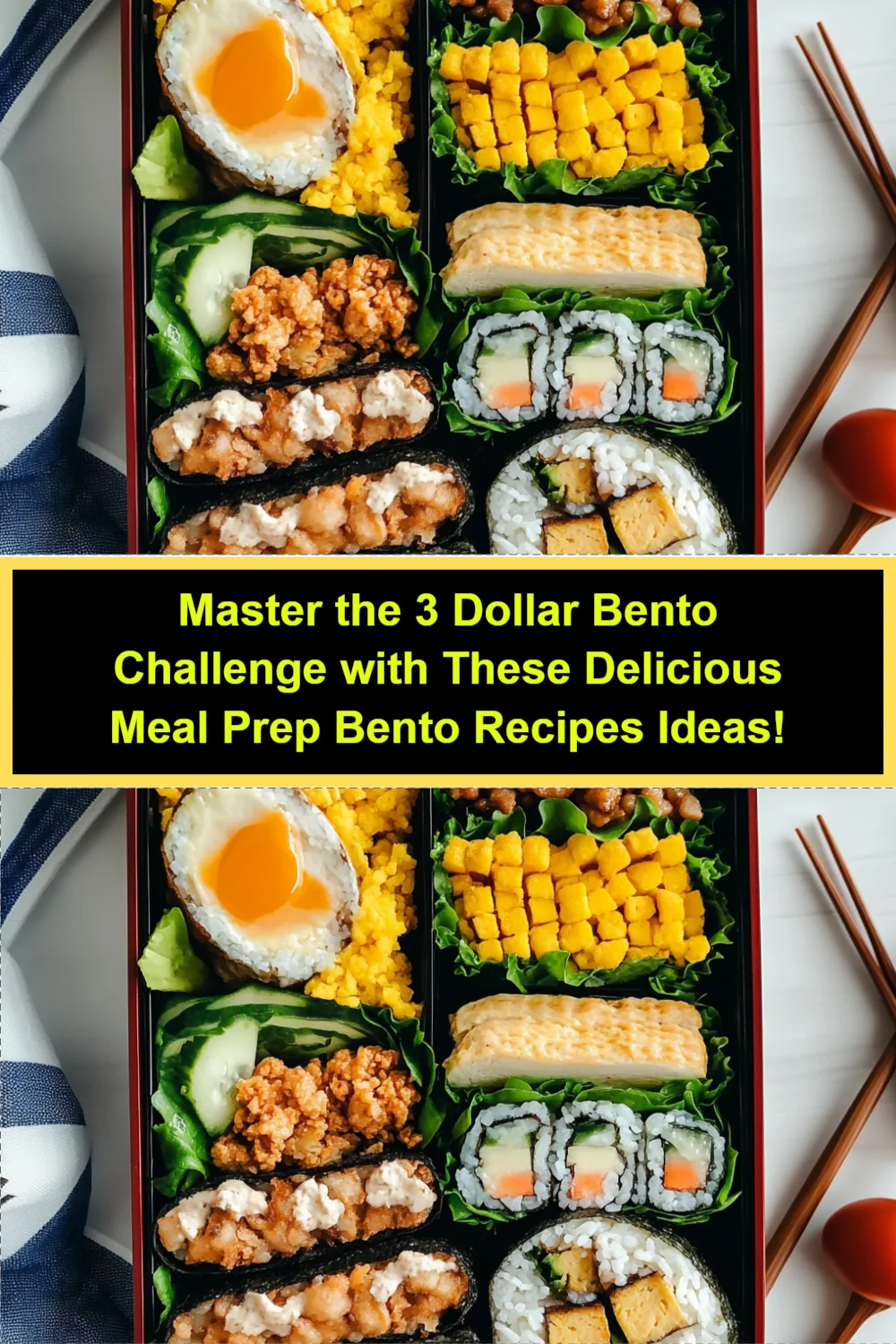 Master the 3 Dollar Bento Challenge with These Delicious Meal Prep Bento Recipes Ideas!