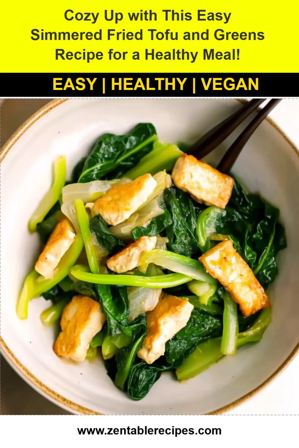 Cozy Up with This Easy Simmered Fried Tofu and Greens Recipe for a Healthy Meal!