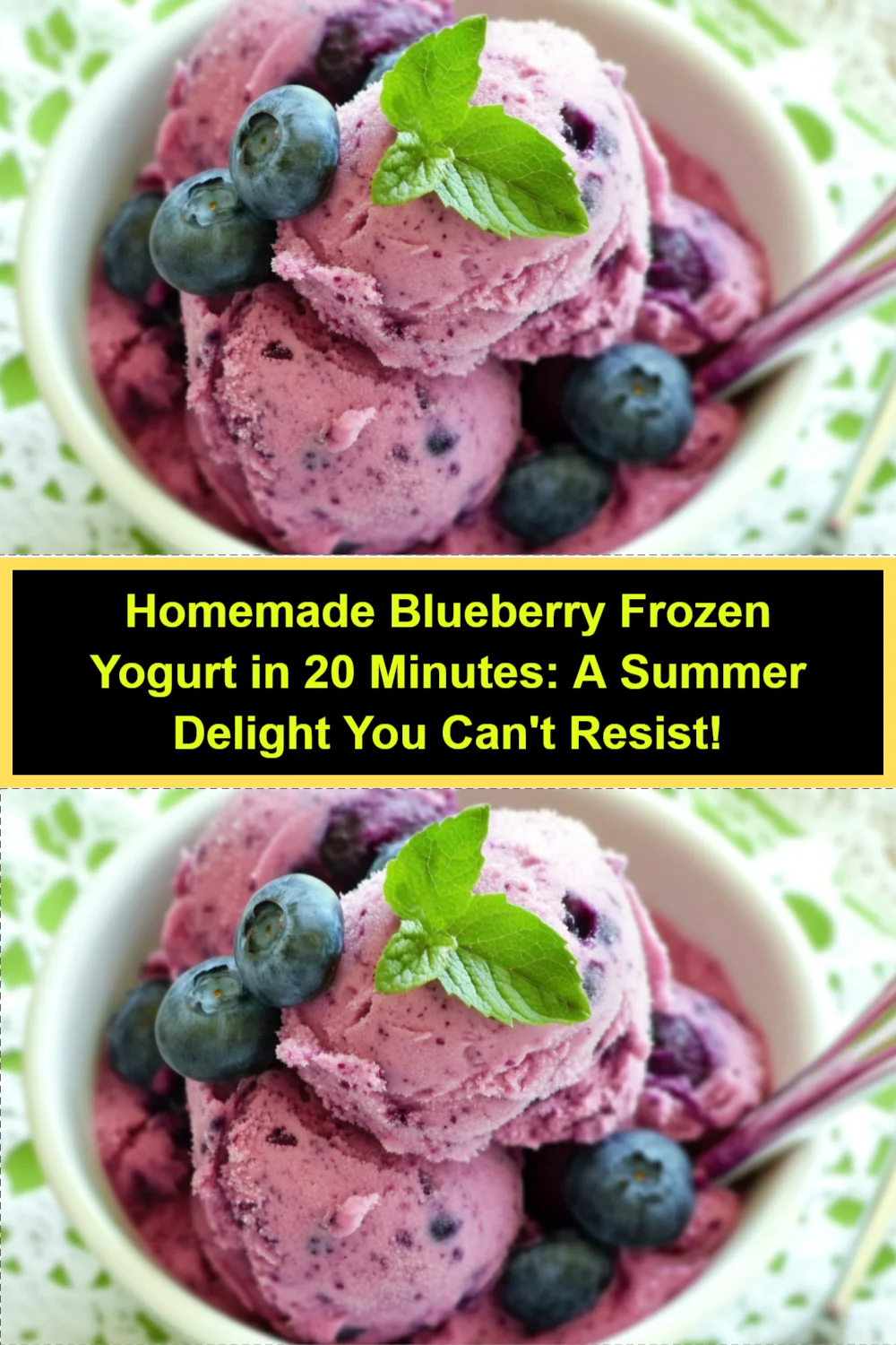 Homemade Blueberry Frozen Yogurt in 20 Minutes: A Summer Delight You Can't Resist!