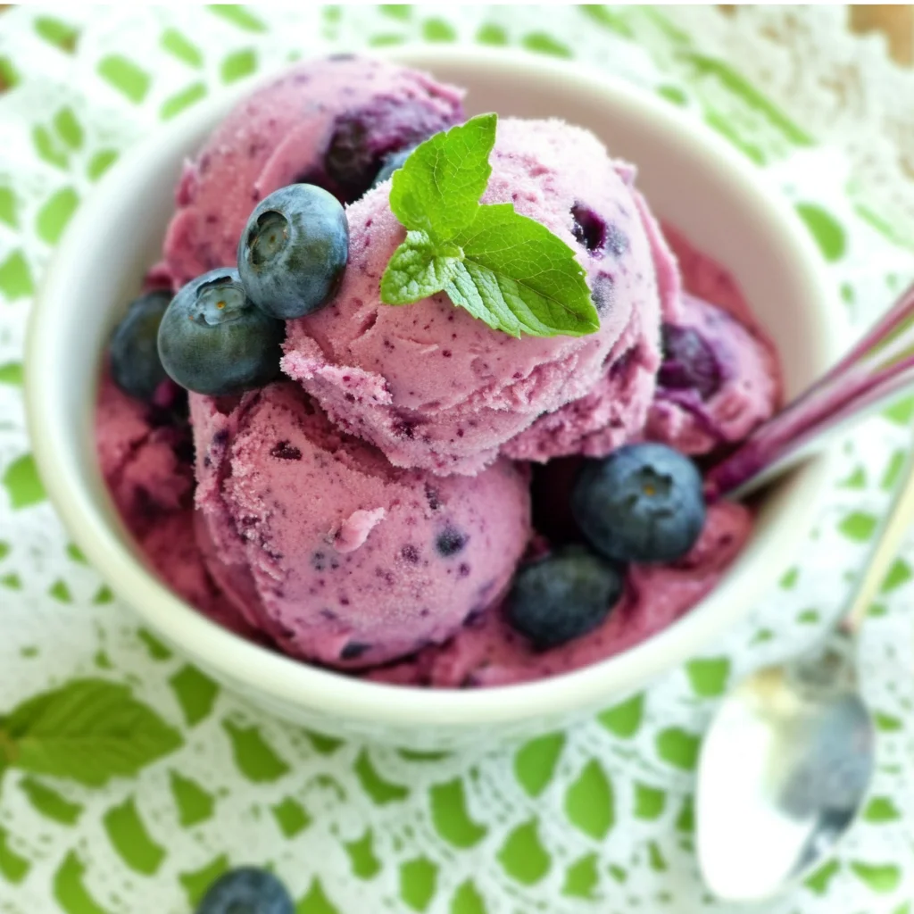 Homemade Blueberry Frozen Yogurt Recipe (Ready in 20 Minutes!)